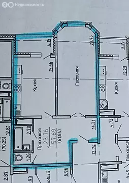 1-комнатная квартира: Воронеж, улица Антонова-Овсеенко, 33Б (59 м)