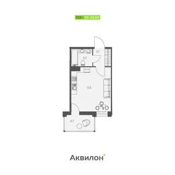 Квартира-студия: Заневское городское поселение, Кудрово, Солнечная ...