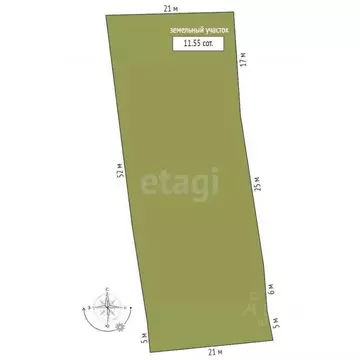 Участок в Алтайский край, Бийский район, пос. Боровой Нагорная ул., 21 ...