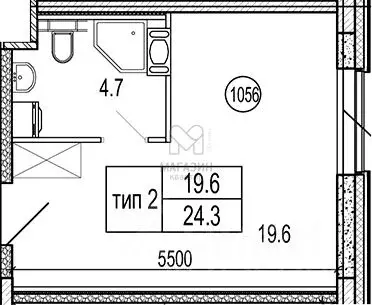 1-к кв. Санкт-Петербург Херсонский проезд, 6 (34.1 м)