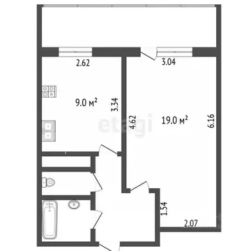 1-к кв. Челябинская область, Челябинск Университетская Набережная ул., ...