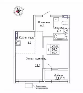 1-к кв. Приморский край, Надеждинский район, пос. Новый Новый жилой ...