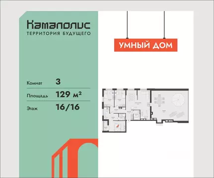 3-к кв. Пермский край, Пермь Заимка мкр, Камаполис жилой комплекс ...