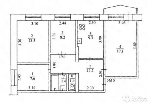 4-к кв. Саха (Якутия), Якутск ул. Бестужева-Марлинского, 9 (75.0 м)