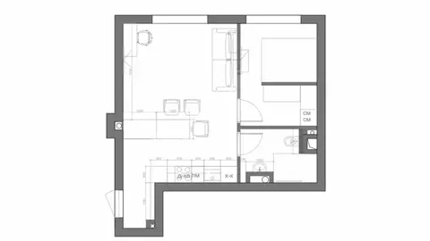 2-комнатная квартира: Москва, Причальный проезд, 10к1 (44 м)