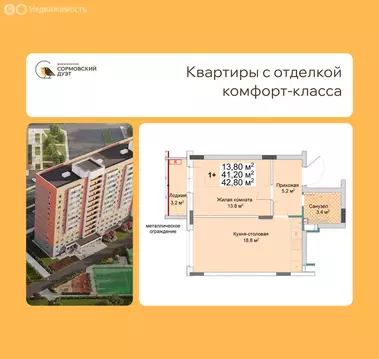 1-комнатная квартира: Нижний Новгород, квартал Кооперативный посёлок, ...