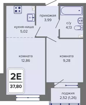 2-к кв. Пермский край, Пермь Гайва мкр,  (37.8 м)