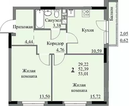 2-к кв. Удмуртия, Ижевск Автопроизводство жилрайон, 3-й мкр, Арден на ...
