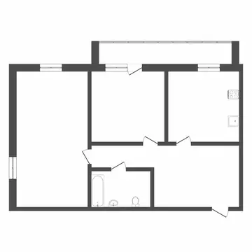 2-комнатная квартира: Тюмень, Широтная улица, 112к1 (50 м)