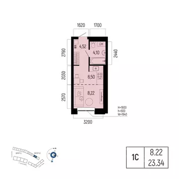 1-к кв. Башкортостан, Уфа Глумилино-1 мкр, Новатор жилой комплекс ...