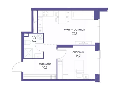 1-к кв. Москва ул. Сергея Макеева, 7С7 (55.2 м)
