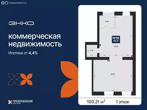 Помещение свободного назначения (100.21 м)