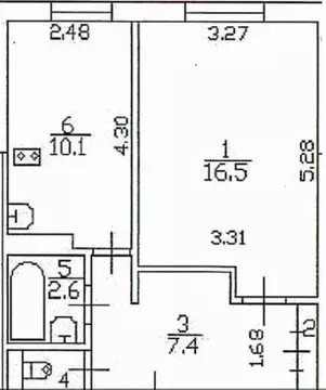 1-к кв. Санкт-Петербург ул. Дмитрия Устинова, 6 (38.5 м)