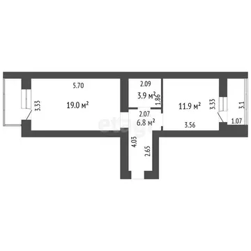 1-комнатная квартира: Воронеж, Беговая улица, 219Ж (42 м)