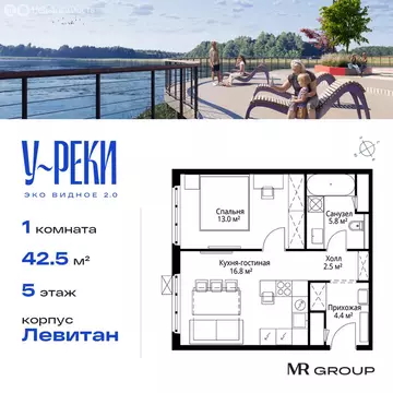 1-комнатная квартира: Сапроново, микрорайон Купелинка, квартал ...