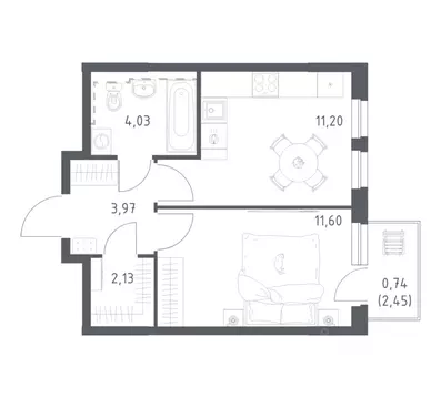 1-к кв. Башкортостан, Уфа Дема жилрайон, Новая Дема жилой комплекс, ...