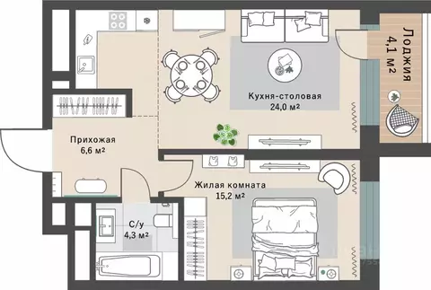 1-к кв. Свердловская область, Екатеринбург Эльмаш жилрайон, Изумрудный ...