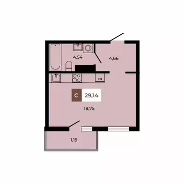 1-к кв. Ростовская область, Аксайский район, Щепкинское с/пос, пос. ...