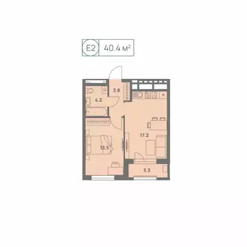 2-к кв. Пермский край, Пермь Трамвайная ул., 27 (40.4 м)