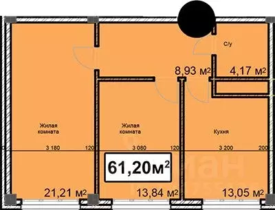 2-к кв. Ставропольский край, Ессентуки ул. Благодатная, 24 (61.2 м)