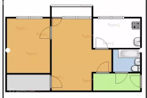 2-комнатная квартира: Екатеринбург, Хрустальная улица, 45 (42.6 м)