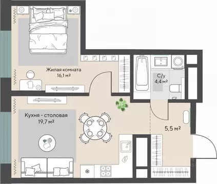 1-к кв. Свердловская область, Екатеринбург Эльмаш жилрайон, Изумрудный ...