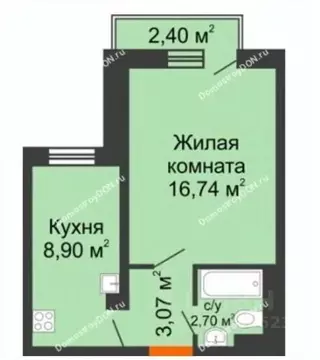 1-к кв. Ростовская область, Ростов-на-Дону ул. Мечникова (32.0 м)