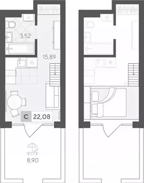 Студия Тюменская область, Тюменский район, д. Падерина ул. Сергея ...