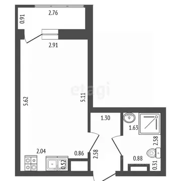 Студия Ленинградская область, Мурино Всеволожский район, ул. ...