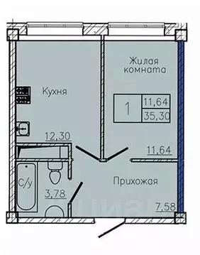 1-к кв. Ставропольский край, Пятигорск  (35.3 м)