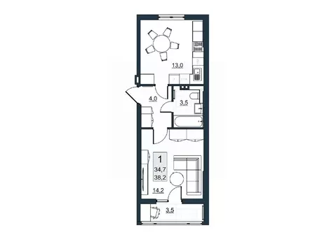 1-к кв. Саратовская область, Саратов ул. Имени Евгения Долгина, 6 ...
