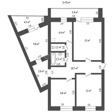 4-комнатная квартира: Заводоуковск, улица Энергетиков, 43А (81 м)