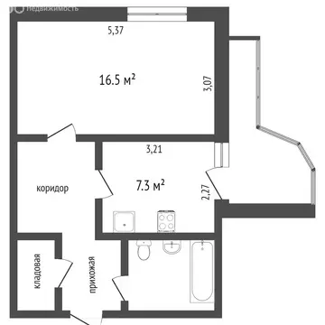 1-комнатная квартира: Воронеж, Московский проспект, 145А (37 м)
