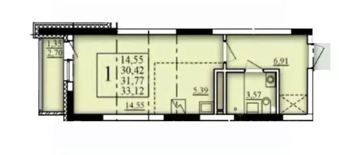 1-к кв. Башкортостан, Уфа Затон-Восточный жилрайон, Паруса жилой ...