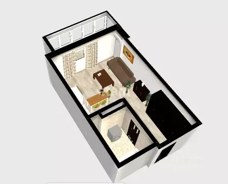 Студия Тюменская область, Тюмень ул. Новоселов, 109 (19.5 м)