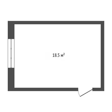 1к в -комнатной квартире (18.5 м)