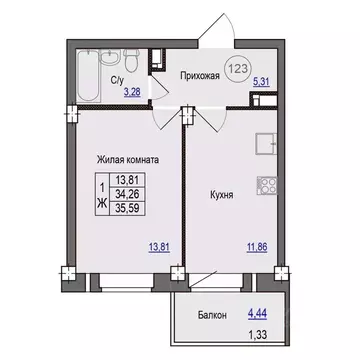 1-к кв. Псковская область, Псковский район, Завеличенская волость, д. ...