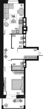 1-к кв. Волгоградская область, Волгоград пос. Ангарский, ул. ...