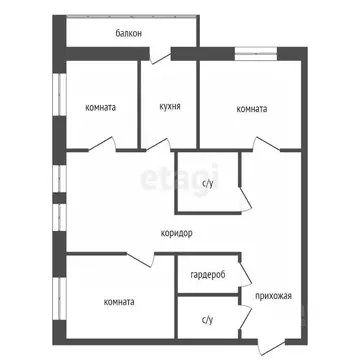 4-к кв. Красноярский край, Красноярск ул. Авиаторов, 21 (98.3 м)