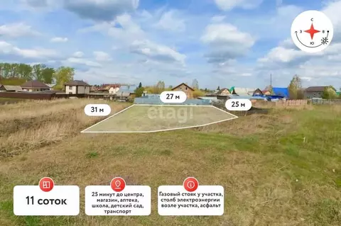 Участок в Тюменская область, Тюменский муниципальный округ, с. Успенка ...