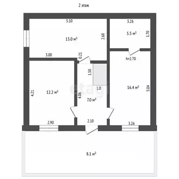 Дом в Башкортостан, Стерлитамак Агидель СНТ, пер. 12-й (118 м)