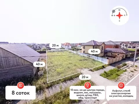 Участок в Тюменская область, Тюмень проезд Григория Буракова (8.0 ...