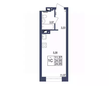 Студия Башкортостан, Уфа Космос жилой комплекс, лит1 (23.87 м)