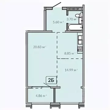 2-к кв. Иркутская область, Иркутск Байкальская ул., 91 (58.67 м)