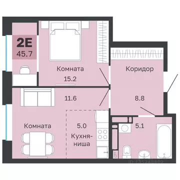 2-к кв. Пермский край, Пермь Парковый просп., 24 (45.7 м)