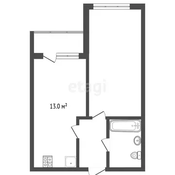 1-комнатная квартира: Севастополь, улица Челнокова, 17к2Б (39 м)