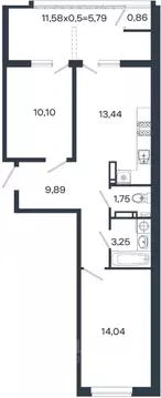 2-к кв. Краснодарский край, Краснодар Образцово мкр,  (59.12 м)