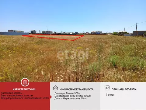 Участок в Крым, Черноморский район, Оленевское с/пос, с. Оленевка  ...