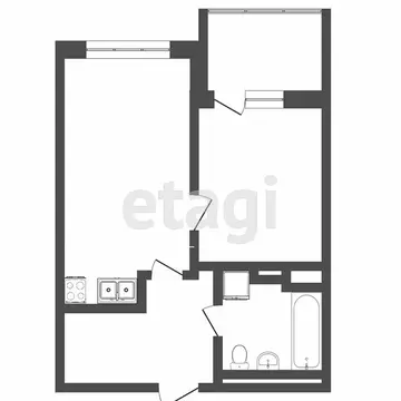 1-комнатная квартира: Тюмень, улица Червишевский Тракт, 47к4 (32.5 м)
