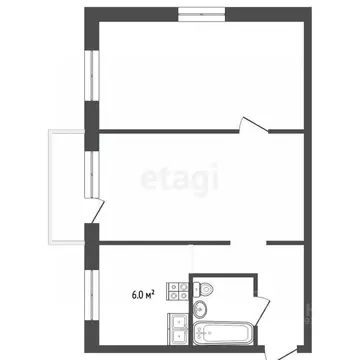 2-к кв. Ярославская область, Ярославль ул. Калинина, 5 (41.8 м)